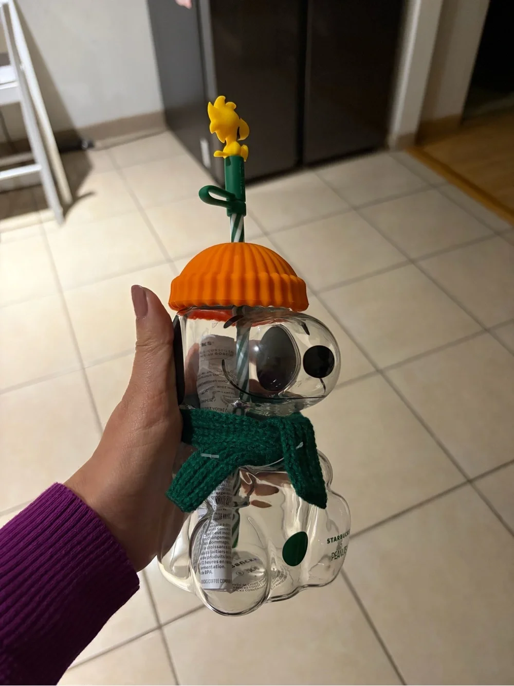 Starbucks clear snowman